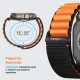 Juoda / oranžinė apyrankė Apple Watch 8 / 9 / 10 / 11 / SE / ULTRA (44 / 45 / 46 / 49 MM) laikrodžiui "Spigen WBF1 Band