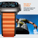 Juoda / oranžinė apyrankė Apple Watch 8 / 9 / 10 / 11 / 12 / SE / Ultra (44 / 45 / 46 / 49 mm) laikrodžiui "Spigen WBF1 Band