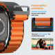 Juoda / oranžinė apyrankė Apple Watch 8 / 9 / 10 / 11 / SE / ULTRA (44 / 45 / 46 / 49 MM) laikrodžiui "Spigen WBF1 Band