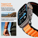 Juoda / oranžinė apyrankė Apple Watch 8 / 9 / 10 / 11 / SE / ULTRA (44 / 45 / 46 / 49 MM) laikrodžiui "Spigen WBF1 Band