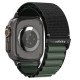 Juoda / žalia apyrankė Apple Watch 8 / 9 / 10 / 11 / 12 / SE / Ultra (44 / 45 / 46 / 49 mm) laikrodžiui "Spigen WBF1 Band"