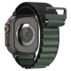 Juoda / žalia apyrankė Apple Watch 8 / 9 / 10 / 11 / SE / ULTRA (44 / 45 / 46 / 49 MM) laikrodžiui "Spigen WBF1 Band"