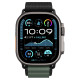 Juoda / žalia apyrankė Apple Watch 8 / 9 / 10 / 11 / 12 / SE / Ultra (44 / 45 / 46 / 49 mm) laikrodžiui "Spigen WBF1 Band"