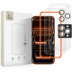 Apsauginis grūdintas stiklas + kameros apsauga Apple iPhone 16 Pro / 17 Pro telefonui "Tech-Protect Easy Set+ 3-Pack"