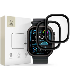 Apsauginiai grūdinti stiklai Apple Watch Ultra 1 / 2 (49 mm) laikrodžiui "Tech-Protect Glass Ring 2-Pack"