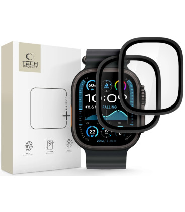 Apsauginiai grūdinti stiklai Apple Watch Ultra 1 / 2 / 3 (49 mm) laikrodžiui "Tech-Protect Glass Ring 2-Pack"