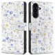 Atverčiamas dėklas Samsung Galaxy A17 4G / 5G / A26 5G telefonui "Tech-Protect Wallet Spring Flowers"