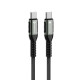 Juodas USB-C - USB-C PD QC4.0 PD 5A 100W 300cm laidas "Forcell F-ENERGY Cafule C260"