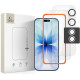 Apsauginis grūdintas stiklas + kameros apsauga Apple iPhone 17 telefonui "Tech-Protect Easy Set+ 3-Pack"