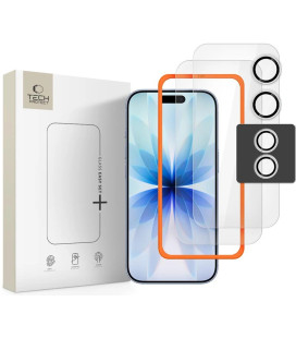 Apsauginis grūdintas stiklas + kameros apsauga Apple iPhone 17 telefonui "Tech-Protect Easy Set+ 3-Pack"