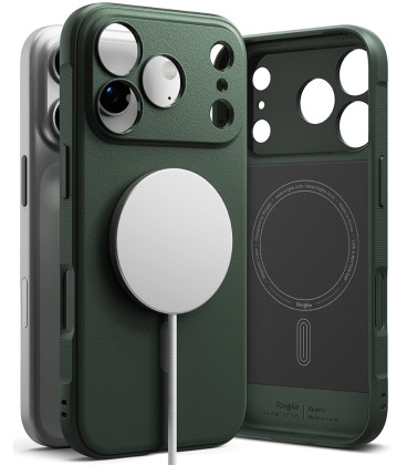 Žalias dėklas Apple iPhone 17 Pro telefonui "Ringke Onyx Magnetic Magsafe"