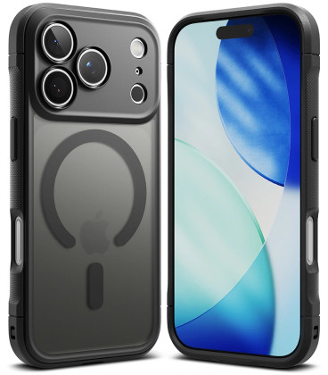 Matinis juodas dėklas Apple iPhone 17 Pro telefonui "Ringke Fusion Bold"