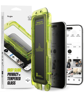 (Privacy) apsauginis grūdintas stiklas Apple iPhone Air telefonui "Ringke Easy Slide 2-Pack"