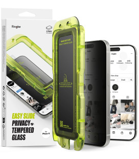 (Privacy) apsauginis grūdintas stiklas Apple iPhone 17 telefonui "Ringke Easy Slide 2-Pack"