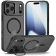 Matinis juodas dėklas Apple iPhone 17 Pro Max telefonui "Tech-Protect MagStand Magsafe"