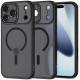 Matinis juodas dėklas Apple iPhone 17 Pro Max telefonui "Tech-Protect MagCam Magsafe"