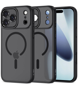 Matinis juodas dėklas Apple iPhone 17 Pro Max telefonui "Tech-Protect MagCam Magsafe"