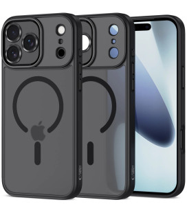 Matinis juodas dėklas Apple iPhone 17 Pro telefonui "Tech-Protect MagCam Magsafe"