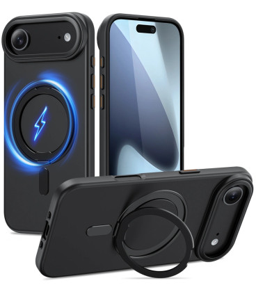 Juodas dėklas Apple iPhone Air telefonui "Tech-Protect MagRing Magsafe"