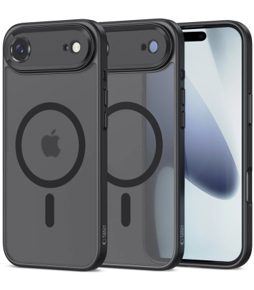 Matinis juodas dėklas Apple iPhone Air telefonui "Tech-Protect MagCam Magsafe"