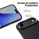 Juodas / sidabrinės spalvos dėklas Apple iPhone Air telefonui "Tech-Protect ION Carbon Magsafe"