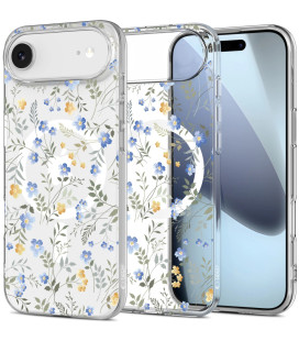 Skaidrus dėklas su gėlėmis Apple iPhone Air telefonui "Tech-Protect Flexair Magsafe Spring Flowers"