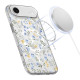 Skaidrus dėklas su gėlėmis Apple iPhone Air telefonui "Tech-Protect Flexair Magsafe Spring Flowers"