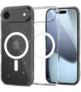 Skaidrus dėklas su blizgučiais Apple iPhone Air telefonui "Tech-Protect Flexair Magsafe Glitter"