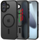 Matinis juodas dėklas Apple iPhone 17 telefonui "Tech-Protect Magmat XT 4-Set Magsafe"