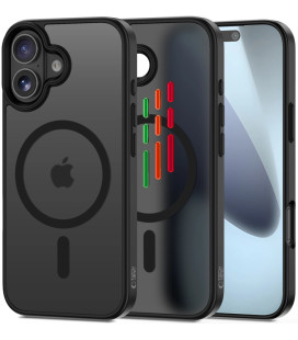 Matinis juodas dėklas Apple iPhone 17 telefonui "Tech-Protect Magmat XT 4-Set Magsafe"