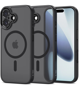 Matinis juodas dėklas Apple iPhone 17 telefonui "Tech-Protect MagCam Magsafe"