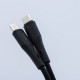 Juodas USB-C - USB-C QC4.0 PD 3A 60W Silicone 100cm laidas "Forcell F-ENERGY C344"