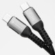 Juodas USB-C - USB-C QC4.0 PD 5A 100W Cafule 200cm laidas "Forcell F-ENERGY C260"
