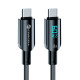 Juodas USB-C - USB-C QC4.0 PD 3A 60W Digital 120cm laidas "Forcell F-ENERGY C274"