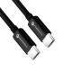 Juodas USB-C - USB-C QC4.0 PD 3A 60W 150cm laidas "Forcell F-ENERGY C338"