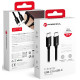 Juodas USB-C - USB-C QC4.0 PD 3A 60W 150cm laidas "Forcell F-ENERGY C338"