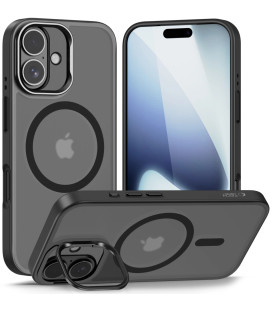Matinis juodas dėklas Apple iPhone 17 telefonui "Tech-Protect MagStand Magsafe"
