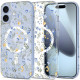 Skaidrus dėklas su gėlėmis Apple iPhone 17 telefonui "Tech-Protect Flexair Magsafe Spring Flowers"