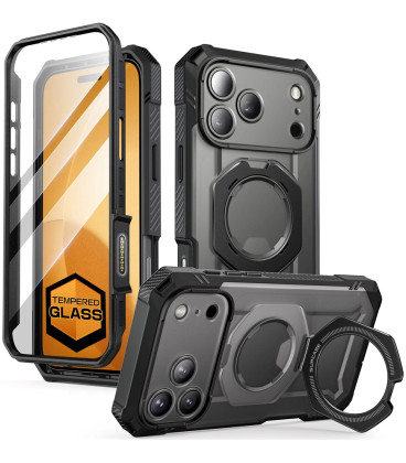 Juodas dėklas Apple iPhone 17 Pro Max telefonui "Supcase UB Grip Pro MAG Magsafe"