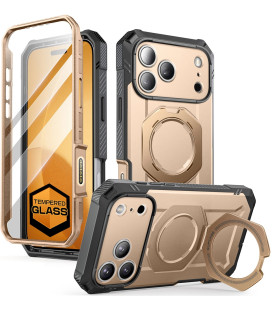 Auksinės spalvos dėklas Apple iPhone 17 Pro Max telefonui "Supcase UB Grip Pro MAG Magsafe"