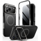 Juodas dėklas Apple iPhone 17 Pro Max telefonui "Supcase IBLSN Ares Flip MAG Magsafe"