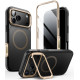 Juodas / auksinės spalvos dėklas Apple iPhone 17 Pro Max telefonui "Supcase IBLSN Ares Flip MAG Magsafe"