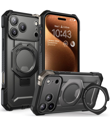 Juodas dėklas Apple iPhone 17 Pro Max telefonui "Supcase UB Grip MAG Magsafe"