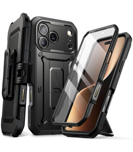 Juodas dėklas Apple iPhone 17 Pro Max telefonui "Supcase Unicorn Beetle Pro"