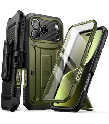 Žalias dėklas Apple iPhone 17 Pro Max telefonui "Supcase Unicorn Beetle Pro"