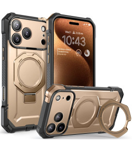 Auksinės spalvos dėklas Apple iPhone 17 Pro telefonui "Supcase UB Grip MAG Magsafe"