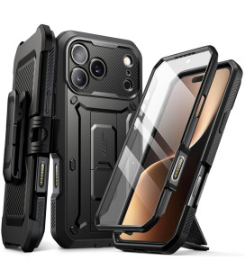 Juodas dėklas Apple iPhone 17 Pro telefonui "Supcase Unicorn Beetle Pro"