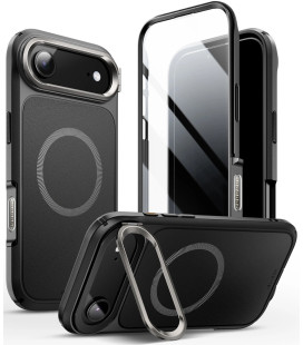 Juodas dėklas Apple iPhone Air telefonui "Supcase IBLSN Ares Flip MAG Magsafe"