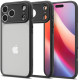 Matinis juodas / skaidrus dėklas Apple iPhone 17 Pro Max telefonui "Spigen Ultra Hybrid"