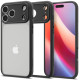 Matinis juodas / skaidrus dėklas Apple iPhone 17 Pro telefonui "Spigen Ultra Hybrid"